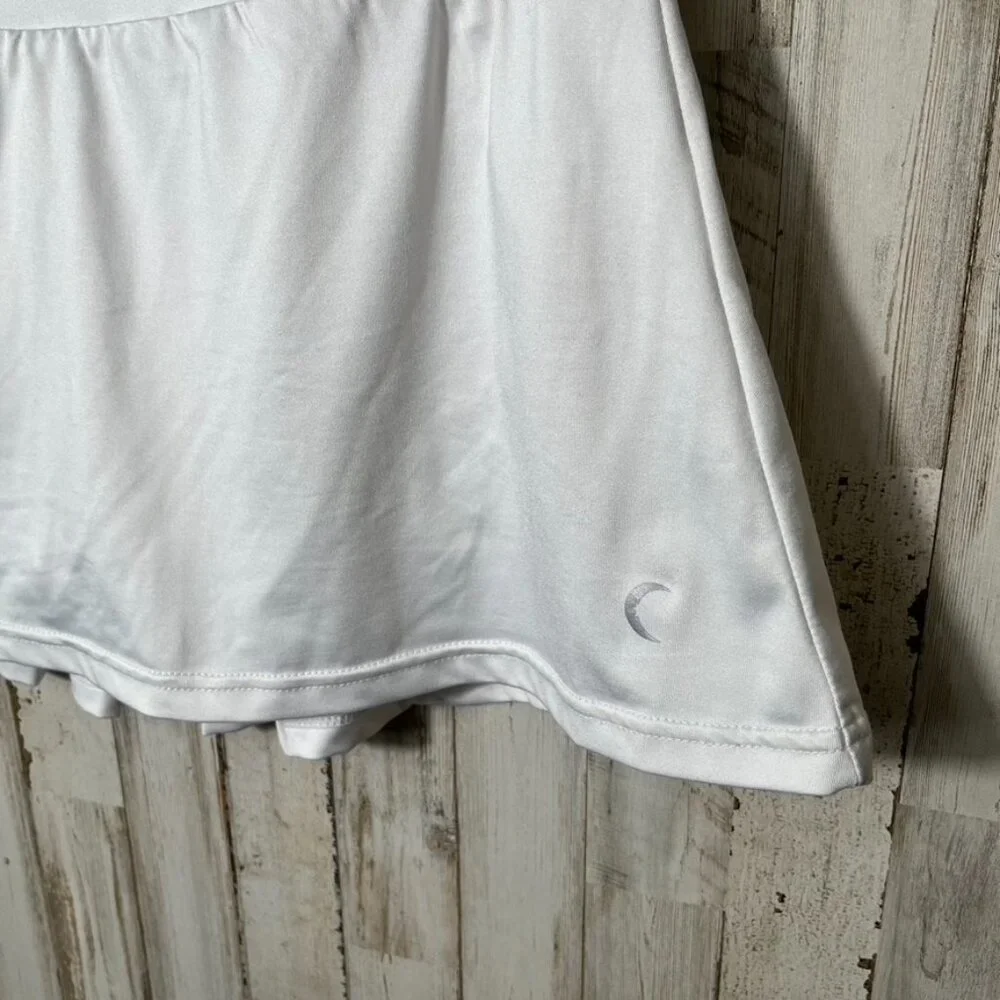 Zyia White‎ Active Tennis Pleated Chill Clubhouse Skort Womens Size Large